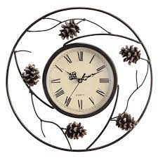 Available in your choice of three finishes and three sizes including a jumbo 28 diameter clock perfect for over the mantel! Rustic Clocks Wildlife Clocks Metal Pinecone Wall Clock Shop Now