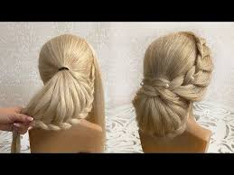как сделать пучок из длинных волос с помощью бублика Easy Hairstyle Of Braids Beautiful Hairstyles Step By Step Youtube Pletenye Pricheski Ukladki Na Dlinnye Volosy Tancevalnye Pricheski