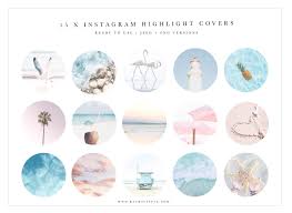 A good instagram stories highlight cover will make it as easy as possible for your audience to understand what they'll get from viewing a . Instagram Highlight Covers 13 Coastal Instagram Icons Beach Highlights Summer Instagram Crella