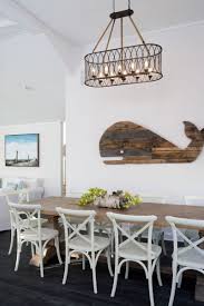 Cross Back Dining Chairs In Nautical Dining Room Rustic Coastal Decor Nautical Dining Rooms Coastal Dining Room