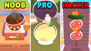Noob Vs Pro Vs Hacker The Cook 3d Cooking Game Youtube