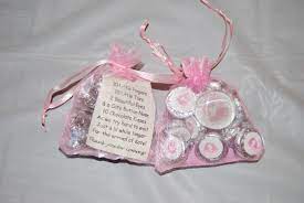 Organza Bags Filled With Hershey Kisses With Baby Feet Stickers 5 8 On The Bottom And A Matching Baby Feet Magnet For Kisses Chocolate Button Nose Baby Feet
