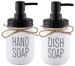 Check spelling or type a new query. Elwiya Mason Jar Hand Soap Dispenser And Dish Soap Dispenser Set 16 Ounce Glass Mason Jar