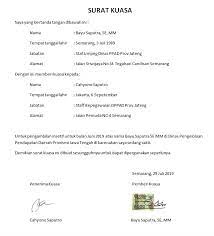 Download contoh surat keterangan penghasilan orang tua word atau doc. Contoh Surat Kuasa Pengurusan Bpjs Doc