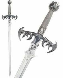 I Have This Sword At Home With Me Designed By Kit Rae Rose Hilt Red Center Stone Vines And Thorns Medieval Fantasy Swords Sword Design Fantasy Sword Sword