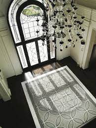 Mosaic Tile Rug Contemporary Entrance Foyer Terra Verre