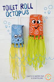 Toilet Roll Crafts For Kids Wiggly Octopus Friends Octopus Crafts Learn Crafts Crafts For Kids