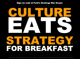 'culture eats strategy for breakfast.' Culture Eats Strategy For Breakfast