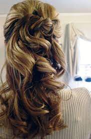 Wedding Half Updos For Medium Length Hair Google Search Down Hairstyles Down Curly Hairstyles Bridesmaid Hair Long