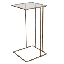 Maybe you would like to learn more about one of these? 12 Square Distressed Gold Finish With Glass C Shaped Table Wilford Lee Home Accents