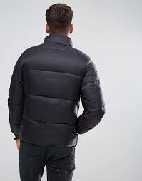 Pull Bear Puffer Jacket In Black Asos