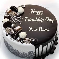 Friend Happy Birthday Cake With Name Edit And Photo Friendship Day 2018 Cake With Friend Name Happy Friendship Day Wiskhes Cake Name Pics Create Friendship Cake Happy Birthday Chocolate Cake Happy Birthday Cakes