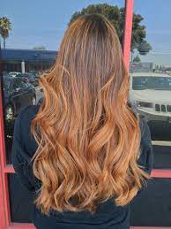 Copper Hair Balayage Golden Copper Hair Balayage Highlights Hair Painting Long Hair Hairstyle C Balayage Hair Copper Balayage Hair Blonde Medium Balayage