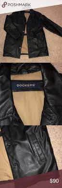 Lambskin Dockers Nwot Black Leather Car Coat Large Car Coat Black Leather Lambskin