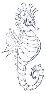 Steph Dere Art Blog Seahorse Sketch Seahorse Art Seahorse Drawing Seahorse