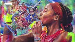 Work of art catches attention of Coco Gauff