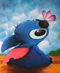 | #snitch #disney #boisnitch #snitcher. Stitch Butterfly Disney Painting By Lee Cloud