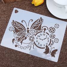 Wenn dir „schablone schmetterling gefällt, gefallen dir vielleicht auch diese ideen. Europaische Klassische Getriebe Uhr Schmetterling Wiederverwendbare Schablone Airbrush Malerei Kunst Kuchen Spray Mold Diy Decor Handwerk Null Aliexpress