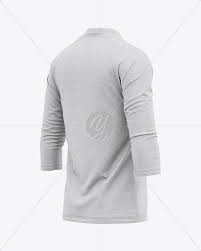 Download Men S Heather Raglan 3 4 Length Sleeve T Shirt Mockup Back Half Side View In Apparel Mockups On Yellow Images Object Mockups