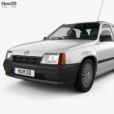 3d Model Of Opel Kadett E Hatchback 3 Door 1984 1991 In 2020 Hatchback Opel 3d Model