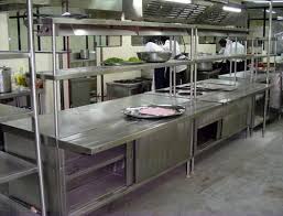 Stainless steel kitchen work table, for commercial, size: Stainless Steal Kitchen Furniture Commercial Kitchen Setup Manufacturer From Pune