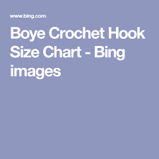 Boye Crochet Hook Size Chart Bing Images Crochet