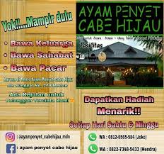 Horeee Resto Ayam Penyet Cabe Hijau Ayam Penyet Cabe Hijau Sunggal Medan Facebook