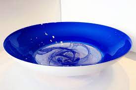 One Of A Kind Glass Bowl Hand Blown Glass Art Glass Blowing Glass Centerpieces