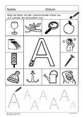 Abc Anlaute Und Buchstaben A Pdf Anlaute Buchstaben Spiele Buchstaben Lernen