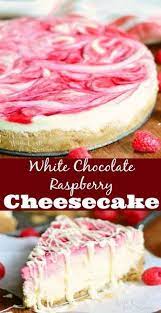 White Chocolate Raspberry Swirl Cheesecake Recipe Kue Keju Resep Makanan Penutup Resep Kue Keju