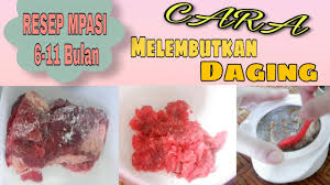 Setelah mendidih, lalu tambahkan pasta lalu masak menggunakan api kecil selama 10 menit, terakhir tambahkan daging asap dan sosis, diamkan sebentar lalu angkat dan sajikan. Part1 Cara Melembutkan Daging Sapi Mpasi 6 11 Bulan Bubur Tim Daging Youtube