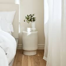 A beachy bungalow in bellport, new york, where natural elements like weathered woods, woven seagrass, rattan and fine flax linen conjure a coastal state of mind all the time. Fluted Side Table West Elm