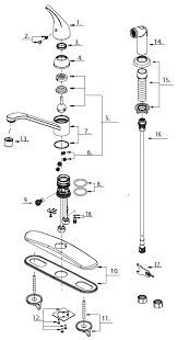 Parts used to control the spout. Cl 140c Single Handle Kitchen Faucet