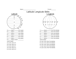 Identify the difference between latitude and longitude. Free Printable Worksheets On Latitudes And Longitudes