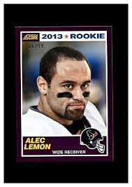 2013 Score Purple #334 Alec Lemon RC 65/99 Houston Texans