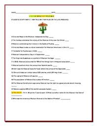 Order a glass of sangria from a restaurant, and you'll probably. Cinco De Mayo Quiz Worksheets Teaching Resources Tpt