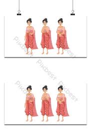 Un habit traditionnel chargé de symboles le burnous qui composait par le passé l'identité des algériens et faisait la fierté des hommes, est un habit chargé de symboles. Illustration Set Femmes Thailandaises En Costume Traditionnel Thailandais Ai Elements Graphiques Gratuit Pikbest