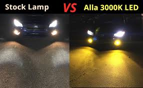 Amazon Com Alla Lighting 2800lm H8 H11 Led Bulb 3000k Amber Yellow Xtreme Super Bright High Power Cob 72 H16 Fog Lights Drl Replacement For Cars Trucks Automotive