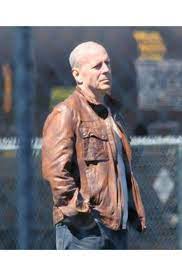 Bruce Willis Leather Jacket Looper Jacket Distressed Leather Jacket Brown Leather Jacket Willis