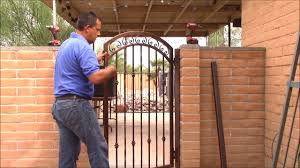 I think i'll need a cinder block wall planter next spring. How To Measure And Install Your New Wrought Iron Gate Youtube