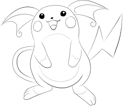 Raichu Coloring Page Pokemon Coloring Pages Coloring Pages Cute Coloring Pages