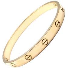 Preowned Cartier Love Yellow Gold Bangle Bracelet Size 17 Yellow Gold Bangle Bracelets Gold Bangle Bracelet Yellow Gold Bangle