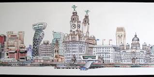 Those who opt for this tattoo tend to feel comfortable and love the place they live so much that they wouldn't leave unless otherwise. Liverpool Skyline Drawing