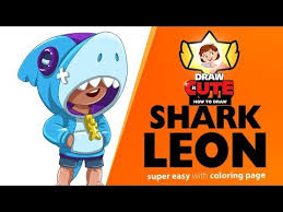 Her speed is 10% faster and her strike is 20% stronger. How To Draw Shark Leon Brawl Stars Super Easy Drawing Tutorial With Coloring Page Youtube