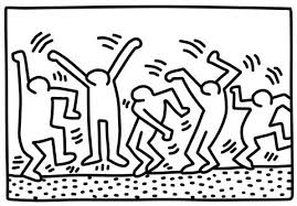 Dancing Figures By Keith Haring Coloring Page Free Printable Coloring Pages Keith Haring Art Haring Art Keith Haring