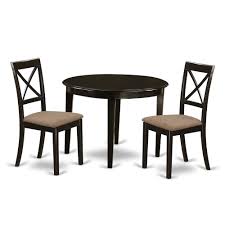 Sold and shipped by costway. Bost3 Cap C 3 Pc Small Kitchen Table Set Round Table And 2 Dining Chairs