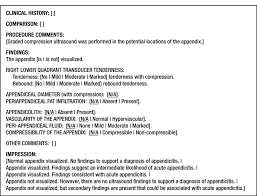 Structured Report Of Single Quadrant Us Of The Abdomen For Download Scientific Diagram