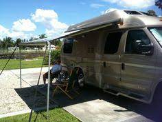 Relaxing Under The Awning Finally Rv Motorhomes Recreational Vehicles Class B Rv