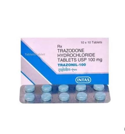 Trazodone Trazonil 100 Mg Tablet, Packaging Size: 10*10 at ₹ 300/strip in Faridabad