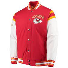 Men S G Iii Sports By Carl Banks Red White Kansas City Chiefs Home Team Cotton Canvas Varsity Jacket Varsity Jacket Home Team Jackets